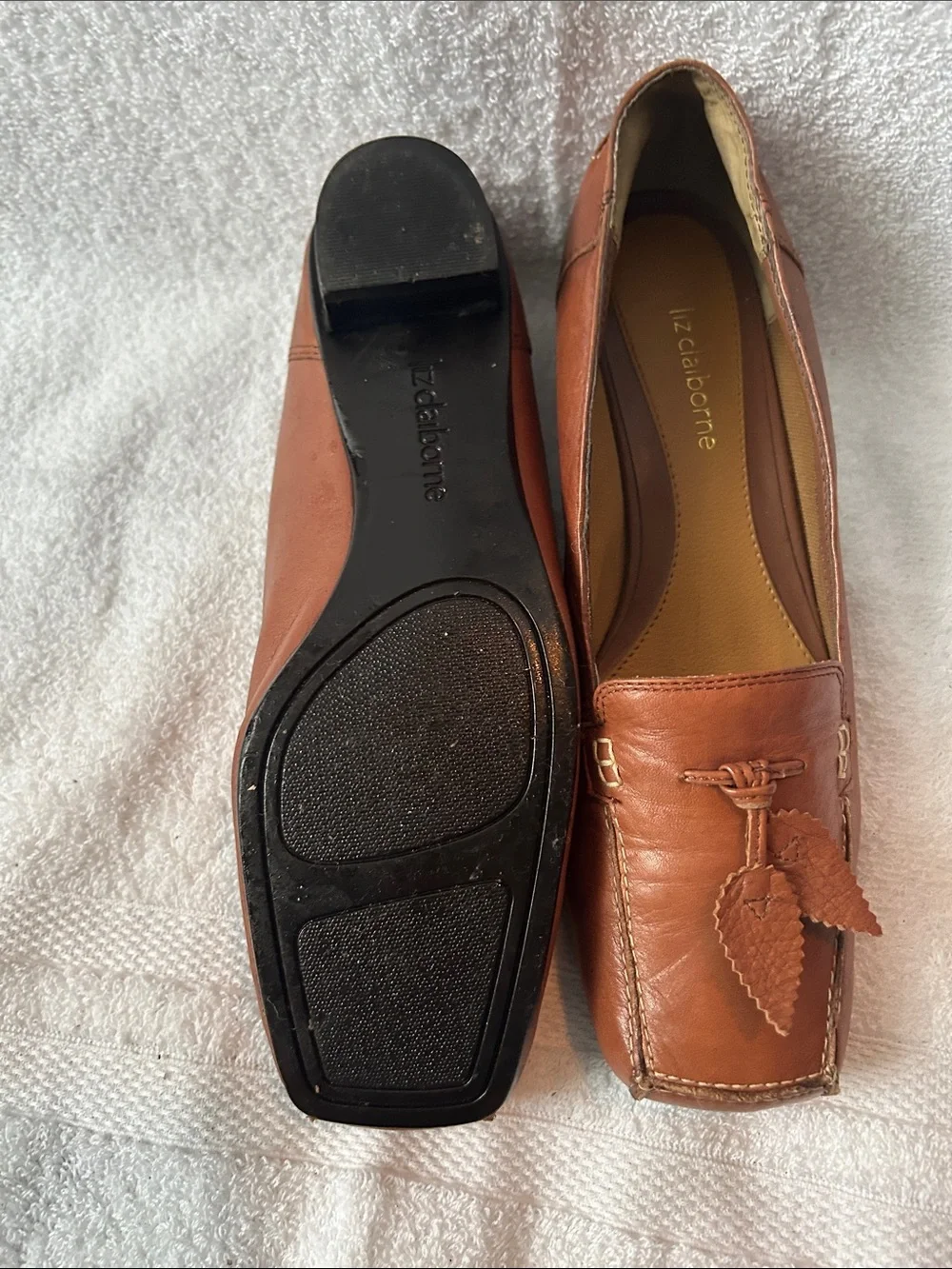 Liz Claiborne Men's Tan Leather Tassel Loafers